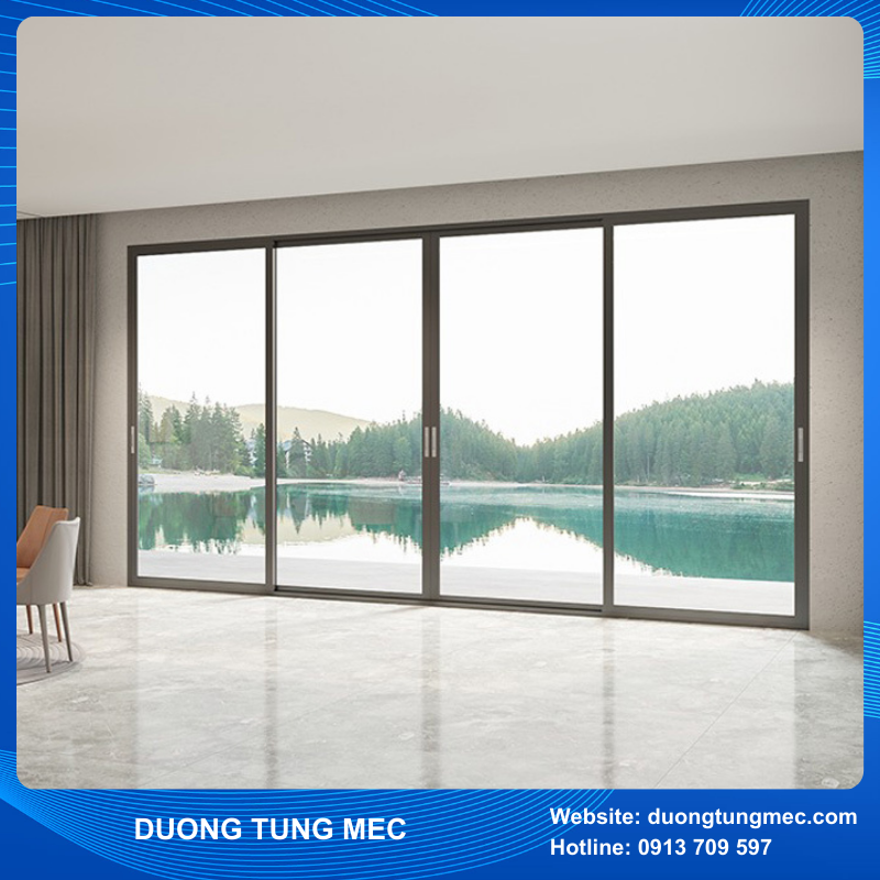 Cửa đi mở lùa 4 cánh 