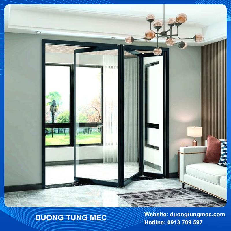 Cửa đi mở xếp trượt 3 cánh 