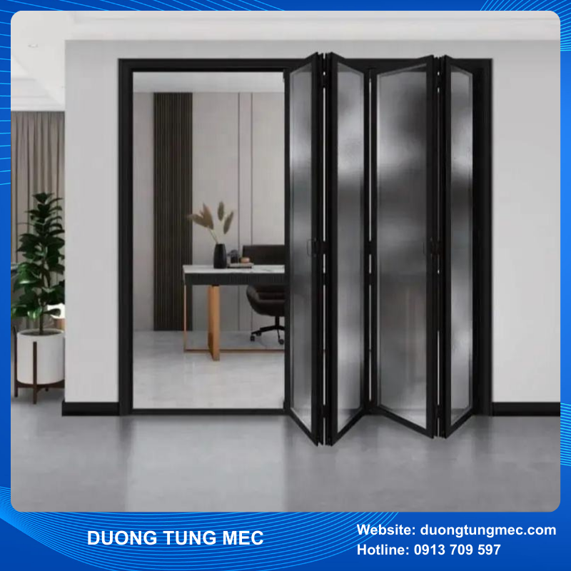 Cửa đi mở xếp trượt 4 cánh